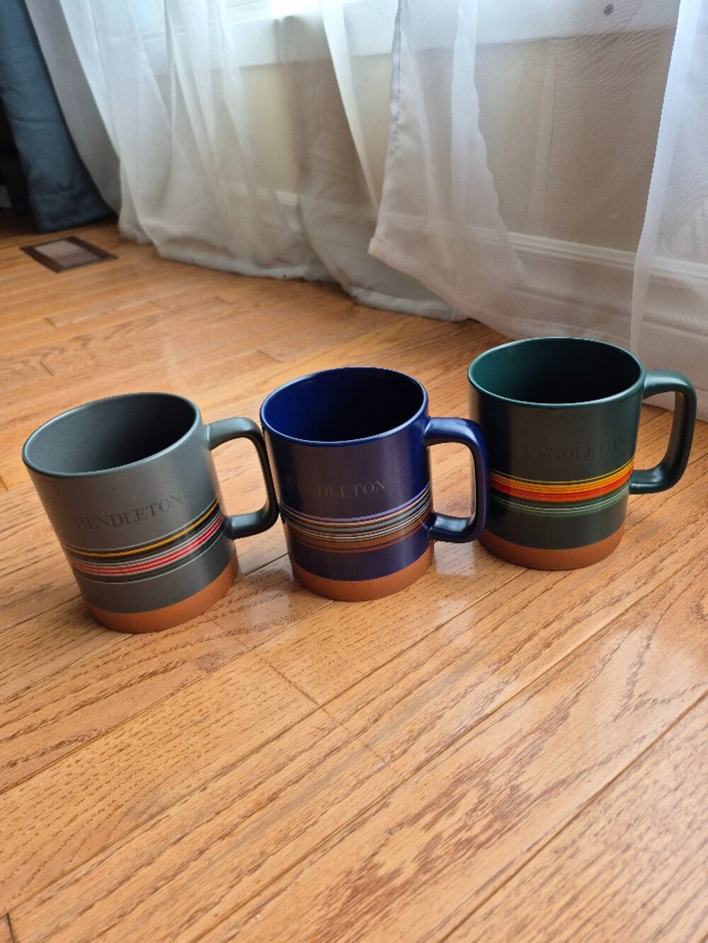Pendleton National Parks collectible Mugs Stonewear Set Of 3 Blue, Grey & Green - Picture 2 of 10